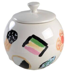 Kate Spade New York Lenox " One Smart Cookie" Cookie Jar, Rare, Retired Pattern